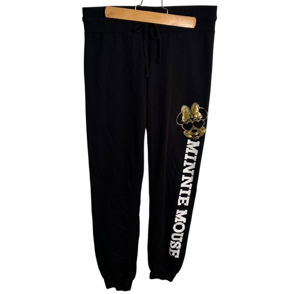 Disney Sweatpants Black Gold Minnie Mouse S - Picture 2 of 11